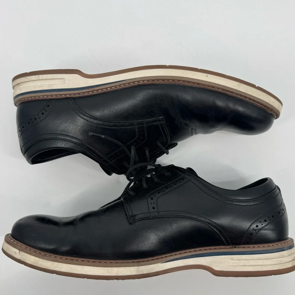 Gordon Rush Dress Shoe Mens Size‎ 11 Black Leather Plain Toe Oxford 301334